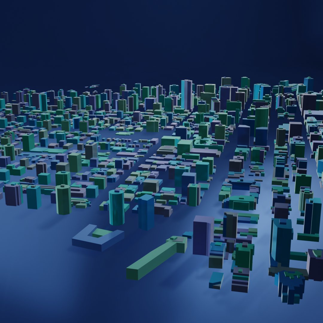 chisatini's tweet photo. Been wanting to participate in #30DayMapChallenge in November again, but just have been little too busy.  Day 14 challenge was actually a Map with a new tool!  So decided to create building footprint of Downtown #Vancouver using data from @VanOpenData &amp; using #Blender GIS Addon https://t.co/KZ27eK6kvG