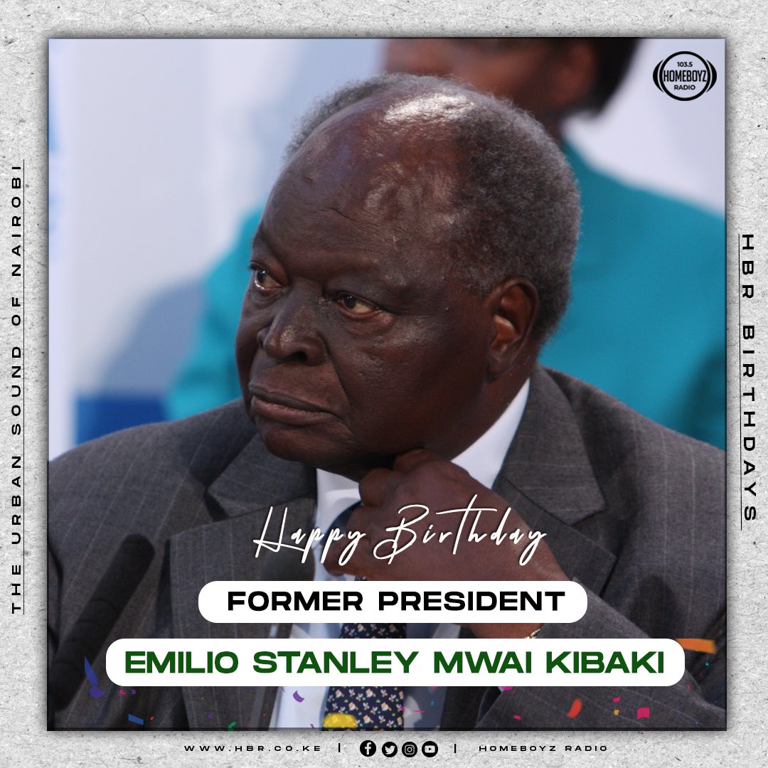 President Mwai Kibaki turns 90 today  . Happy birthday to the former president. 