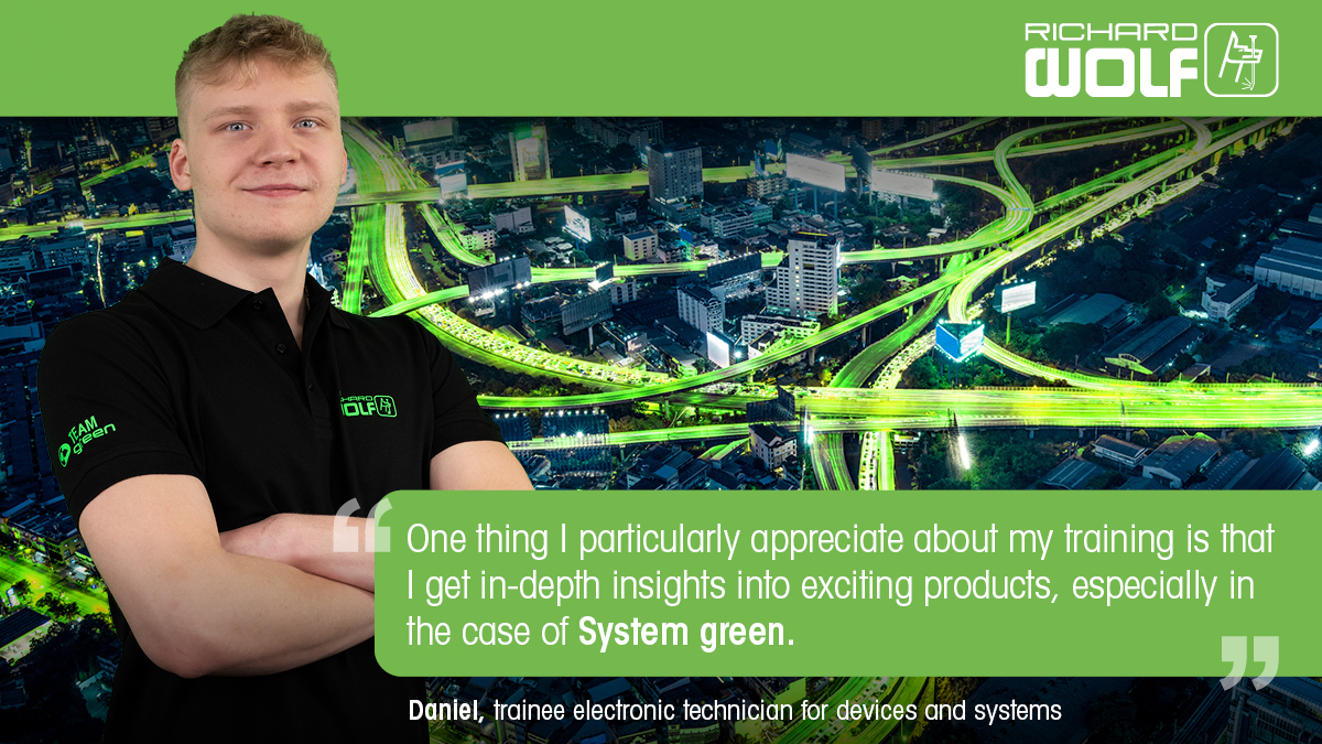 RichardWolfGmbH's tweet photo. The future is green! Daniel experienced the System green project from the start. Get in-depth insights about fluorescence guided surgery: 👉 https://t.co/yp8fiZUJkN 🐺
#Systemgreen #fluorescenceguidedsurgery #ICGfluorescence #RichardWolf #RichardWolfGroup #EndocamLogic4K https://t.co/PjIk2T68XD