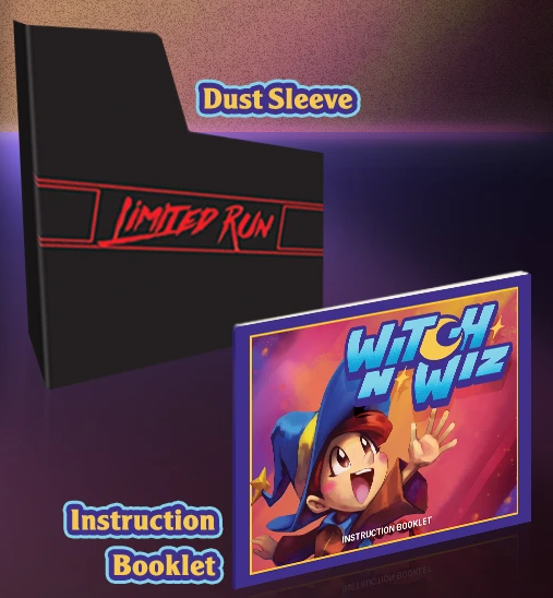 Zoomed in view of dust sleeve and instruction booklet.