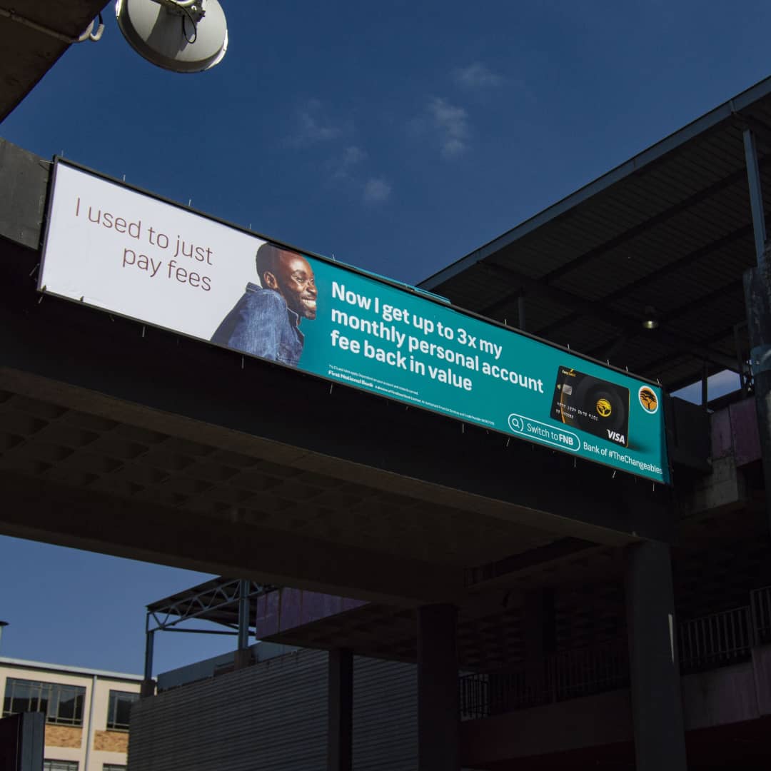 NalesaMedia's tweet photo. We are honored to be part of @fnbsa's #TheChangeables campaign at Pan Africa Taxi Rank 

#fnb #thechangeables #ooh #outdoormedia #nalesamedia #advertising #marketing #media https://t.co/BOKclOiEoD