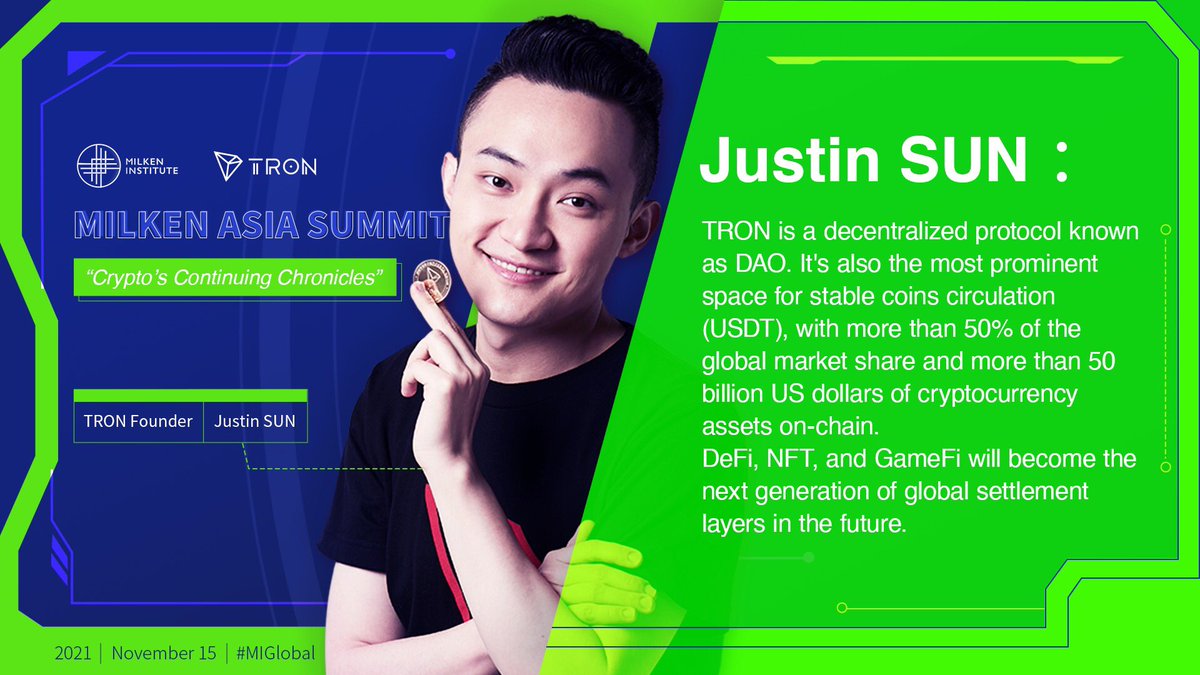 trondao's tweet image. (1/2) #TRON is a decentralized protocol known as DAO. It&apos;s also the most prominent space for stable coins circulation (USDT), with more than 50% of the global market share and more than 50 billion US dollars of cryptocurrency assets on-chain.