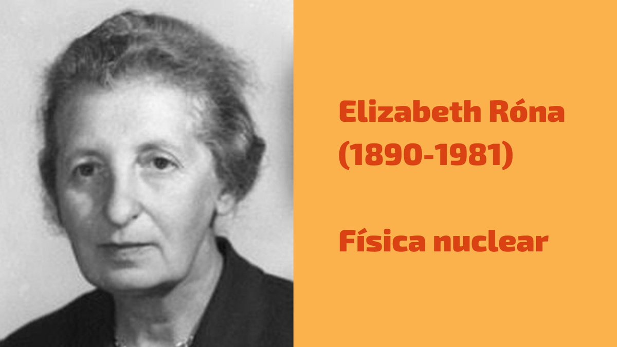 ProyectoMeitner's tweet photo. Elizabeth Róna (1890-1981), física húngara pionera de la #radiactividad. Trabajó en los mejores laboratorios nucleares de comienzos del siglo XX y destacó por desarrollar un método para extraer grandes cantidades de polonio. [+]

#ProyectoMeitnerIFIC #pioneras #MujeresEnCiencia https://t.co/24SuD9Zix0