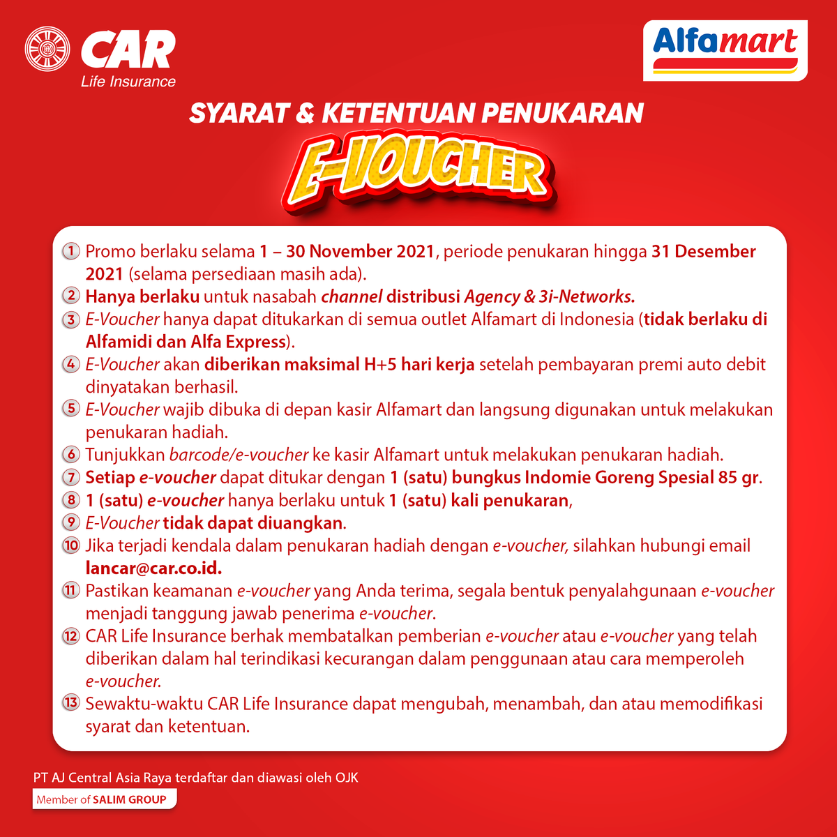 CARLife_ID's tweet photo. ππππππ π πks ππ§ππ¨π¦π’π ππ¨π«ππ§π masih menanti. Ayo jangan lupa cek notifikasi di aplikasi i-CARe. E-voucher diberikan maks. H+5 hari kerja stlh pembayaran berhasil. Info: https://t.co/1EE5FxT0Vr #bayarpremi #semakinbaik #semakinmudah #carlifeinsurance https://t.co/KhKcuRTHdA
