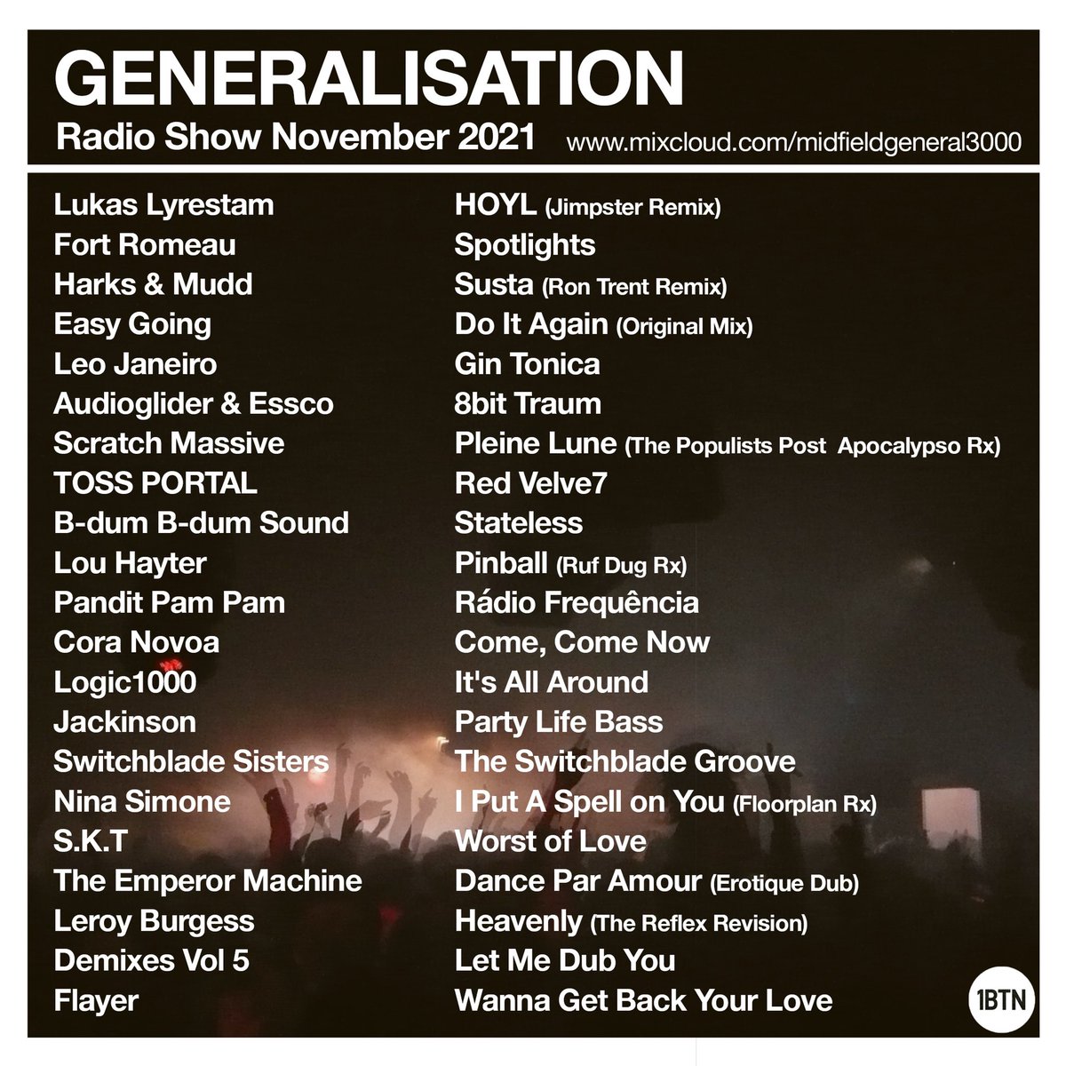 Generalisation Radio show for November is up on the internet…
Should you fancy a listen…
mixcloud.com/midfieldgenera…