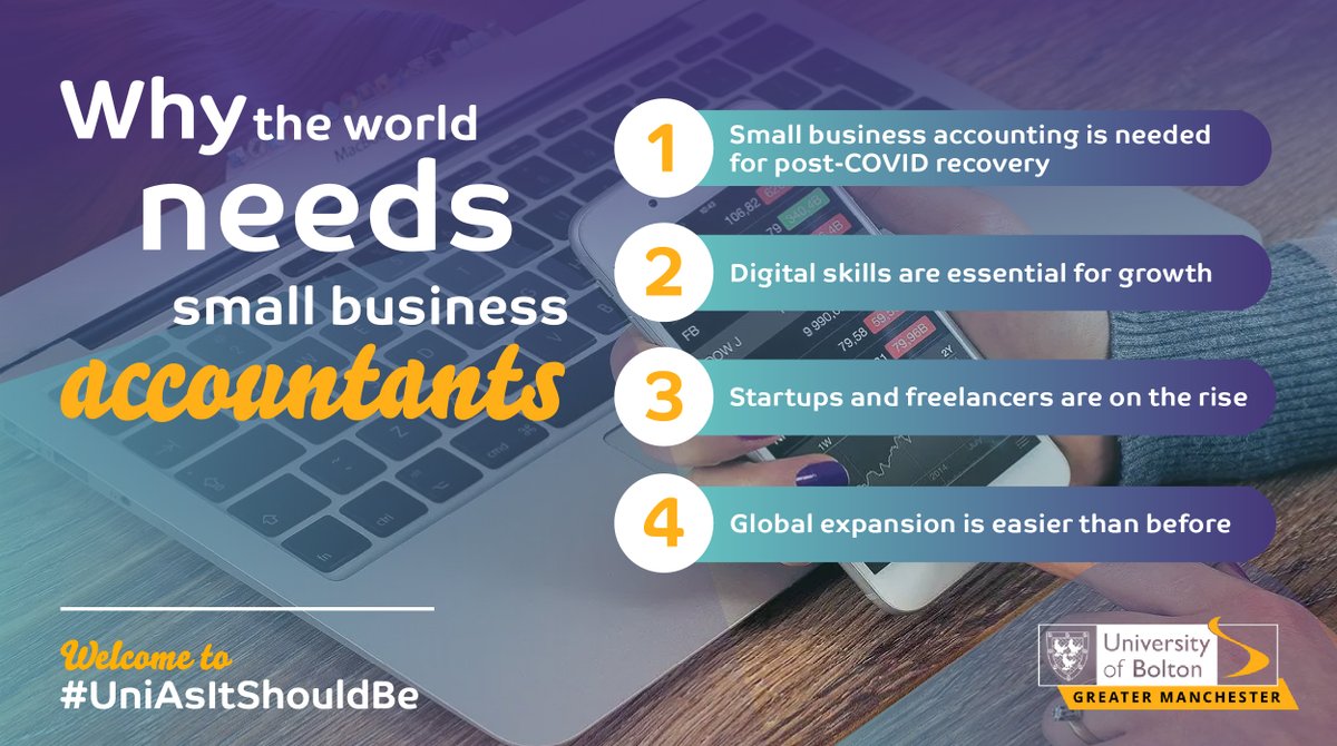 Uni_GreaterMcr's tweet photo. Check out the blog, to discover all the reasons why small business accounting is a fantastic career path to pursue
https://t.co/aVrQxUNctn
#accountancy #studyaccountancy #accountancystudent #accountancycourse #UoBolton #bolton #uniasitshouldbe #UniAsItShouldBe #UoBolton https://t.co/fTPKTwWgoJ