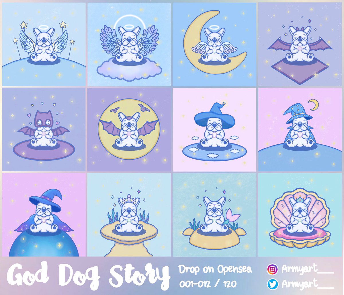 Armyart___'s tweet photo. ✨ New Collection ✨
God Dog Story Drop on Opensea No.001-012 There will be a total of 120 pieces follow the next episode. 

Check it out at https://t.co/ZMvY5yLVk3

#NFTTHAILAND  #NFTs #OPenSeaNFT #NFTdrops #ThaiNFT #NFTCommunity #NFTMarketplace #nftcollector https://t.co/w3TtWnXsTv