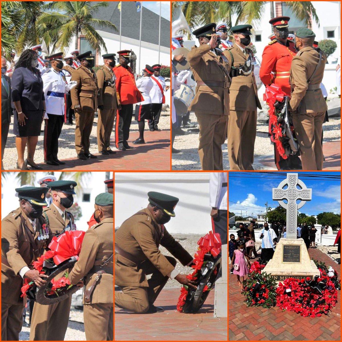 TCIRegiment's tweet photo. The Remembrance Day Parade was held on both the islands of Grand Turk and Providenciales 2021. 

#TheFallen #LestWeForget🌺🇹🇨

#TCIRegiment🇹🇨
#TCIStrong💪🏾🇹🇨
#TCIProud✊🏾🇹🇨 https://t.co/LNr7vOMKF5