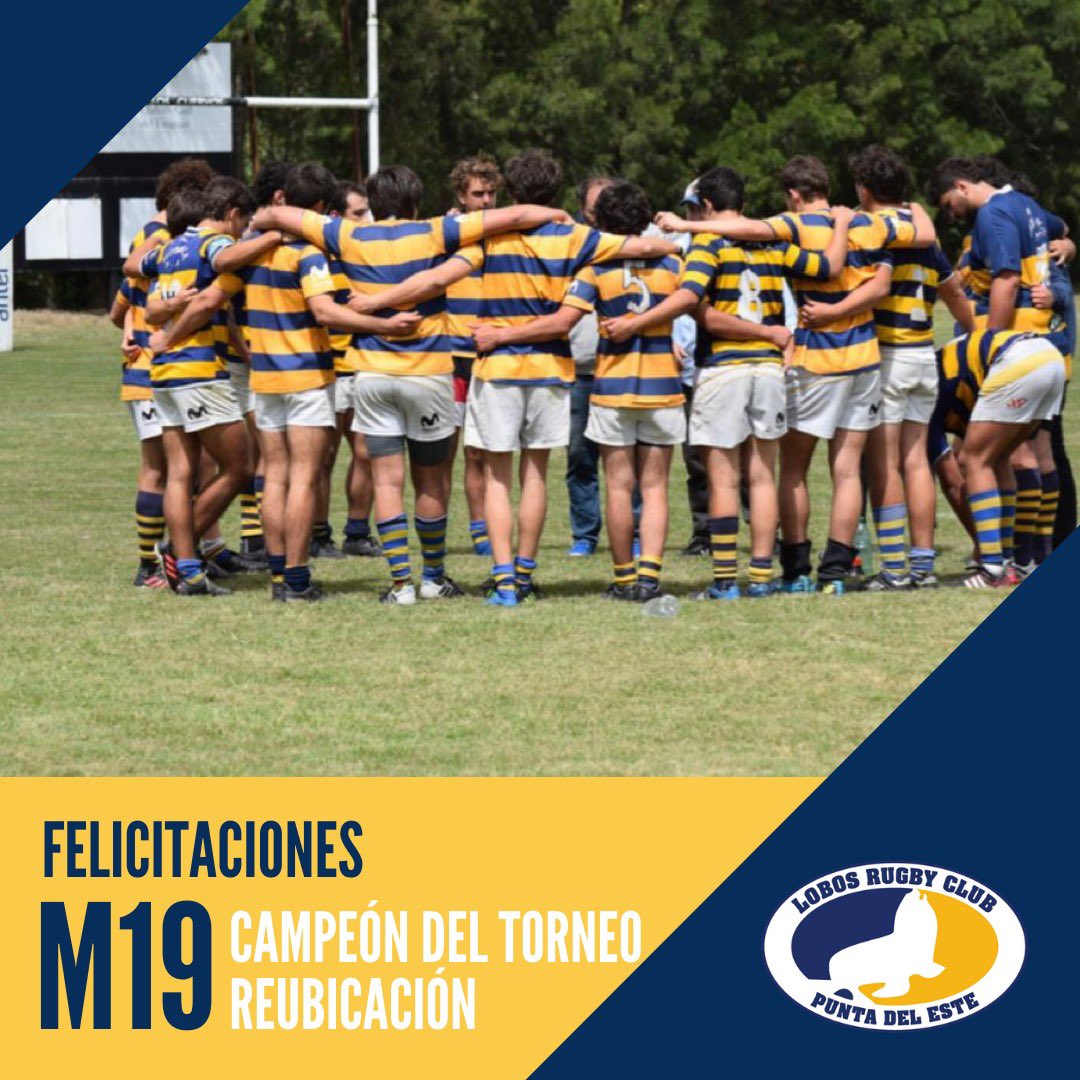 🙌🏻 Felicitaciones a la M19 que salieron campeones del Torneo Reubicación, con un puntaje perfecto y ganando todos los partidos con bonus!!! 

🏉  El próximo 20/11 juegan los Play OFF del Nacional A vs OBC! 

#VamosLobos