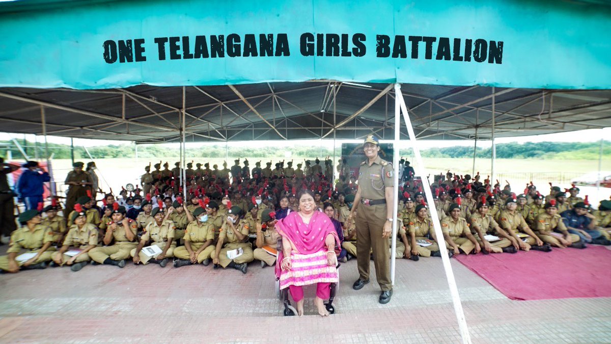 Interaction with One Telangana Girls Battalion. #onetelanganagirlsbattalion #NCC