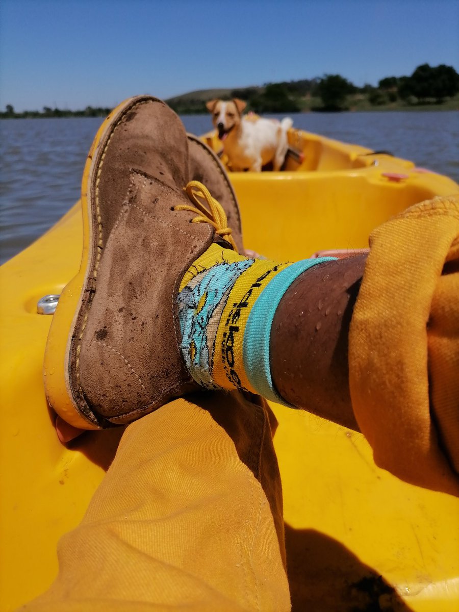 Tw33m's tweet photo. Paddling with my @Veldskoenshoes and loyal dog. The pants belonged to someone I used to loved dearly, to cut the story short, they've been recycled to fit and match my @Veldskoenshoes.
#HowIWearMine #VeldskoenShoes #adventureready #canoeclub #rhinoheritagepark @IngredientsThe https://t.co/8nj7V5sTdR