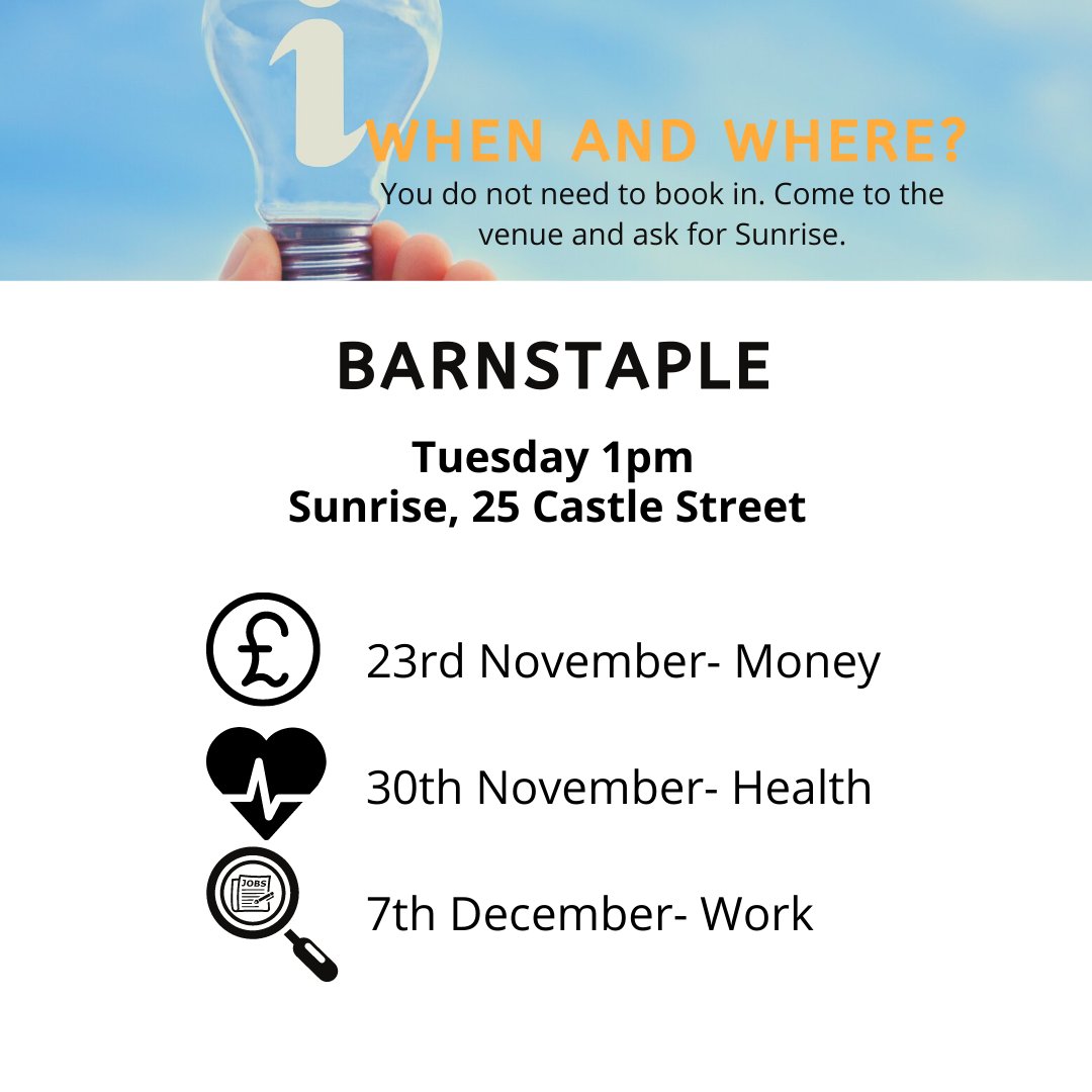 SunriseDevon's tweet photo. New groups in South Molton, Bideford, Ilfracombe and Barnstaple for Migrants, EU &amp; non-EU, refugee, asylum seekers, NRPF. We will provide info about finance, health, employment, children &amp; family and more. If you would like to know more before attending contact us: 01271 328915 https://t.co/RlisaMFxzy