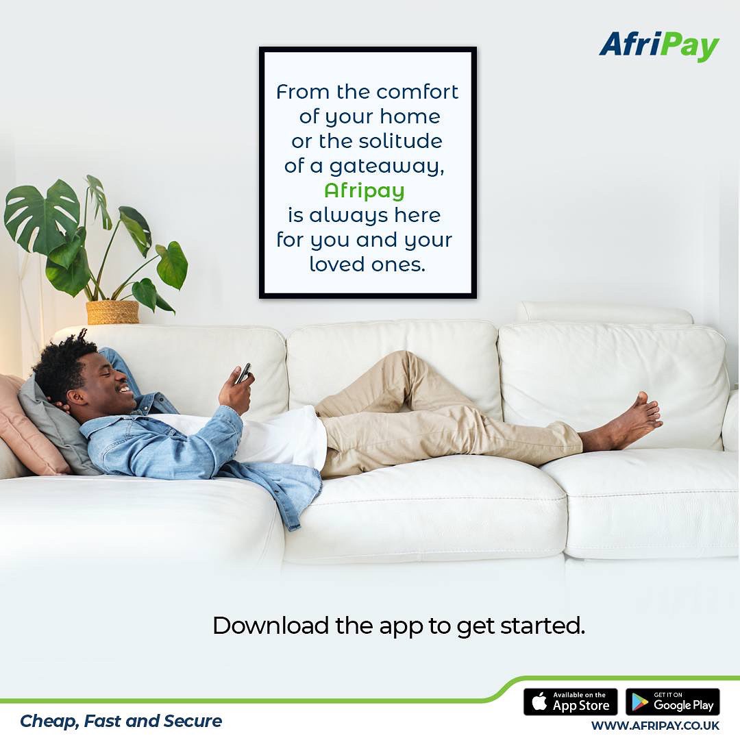 Afripay_Uk's tweet photo. Afripay allows you to send money to loved ones quickly and easily. 

It doesn’t matter where you are or what you are doing.

Send money from UK/Europe with the Afripay app.

Download and signup to Afripay to get started.

#payment #moneytransfer #euroandpounds #africantransfer https://t.co/laF8jCNc1b