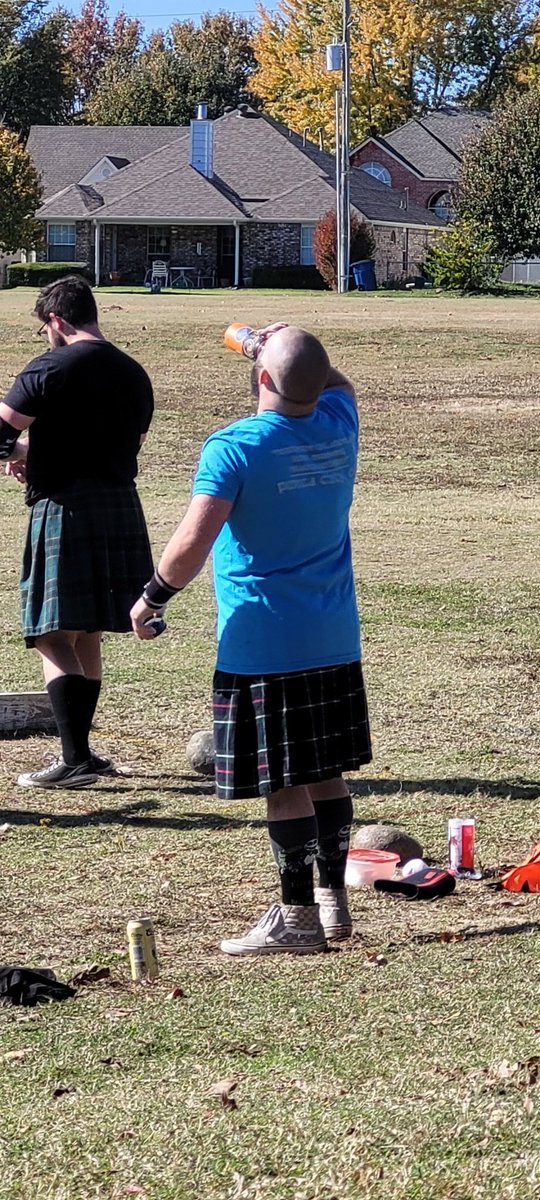 FinnFreyrson's tweet photo. I swear it was coffee. Okay it was cold brew, okay fine it was @jamesonwhiskey cold brew. But still coffee! #coldbrew #Jameson #highlandgames #throwingfuel #kiltedathlete #KiltedThrower #kiltedforyourpleasure #lineagetheseries #silvermoonproductions #battleforoklahoma https://t.co/sqtIMbZUsg