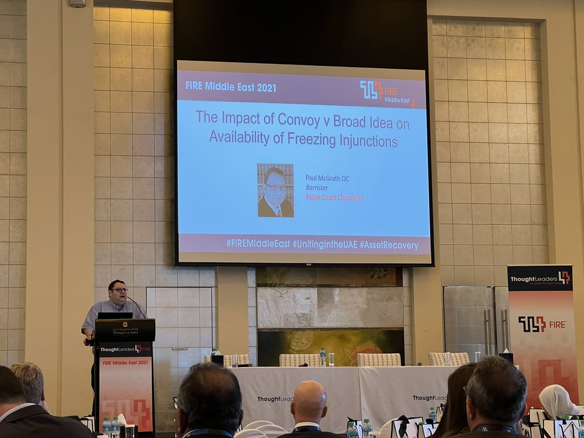 luketharrison's tweet photo. A history of the freezing order and Conroy v Broad Idea - demise of black swan 🦢.
Courtesy of Paul McGrath QC of @EssexCourtLaw.
@TL4Fire #UnitingInTheUAE #assetrecovery #FIREMiddleEast https://t.co/wU46DRWb3i