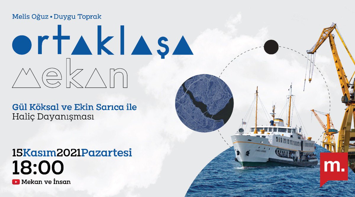 Bu akşam 18:00'de <a href="/MelisOguz/">Melis Oğuz Çevik</a> ile birlikte hazırladığımız Ortaklaşa Mekan'da Haliç Dayanışması'ndan <a href="/tgulkoksal/">T. Gül Köksal</a> ile Ekin Sarıca'yı ağırlıyoruz. 
<a href="/Medyascopetv/">Medyascope (yedek hesap)</a> <a href="/HalicDayan2015/">HaliçDayanışması</a>  #mekanveinsan