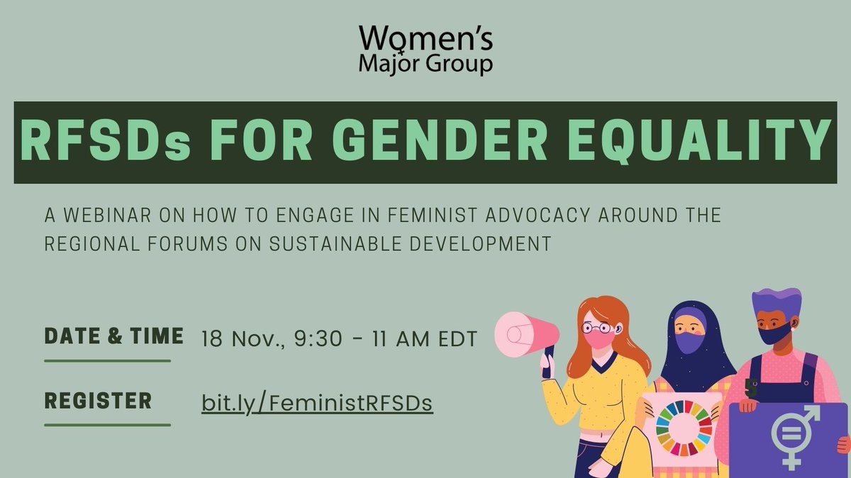 Women_Rio20's tweet photo. 🗺️ Regional sustainable development processes already started preparations for 2022 #RFSDs. Join WMG for a webinar on the importance of #RFSDs for #GenderEquality & bringing voices from the ground to global spaces!
Register https://t.co/KjdjvXqzBR
#FeministsWantSystemChange https://t.co/LyHGo0MnAs