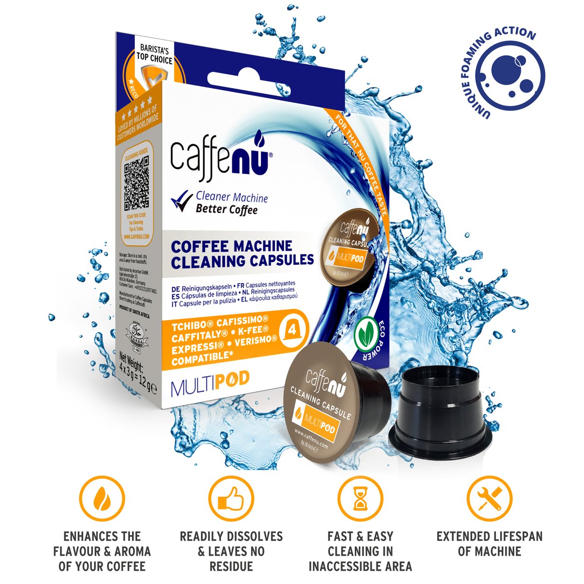 caffenu's tweet photo. Have you heard of the Caffenu Multipod? Its innovative compound with powerful foaming and degreasing abilities rids your machine of coffee build-up, oils and bacteria inside the brewing chamber
Say goodbye to oils &amp; bacteria and hello to fresher coffee!

https://t.co/BxQR26qdNa https://t.co/x0gMm9CffH