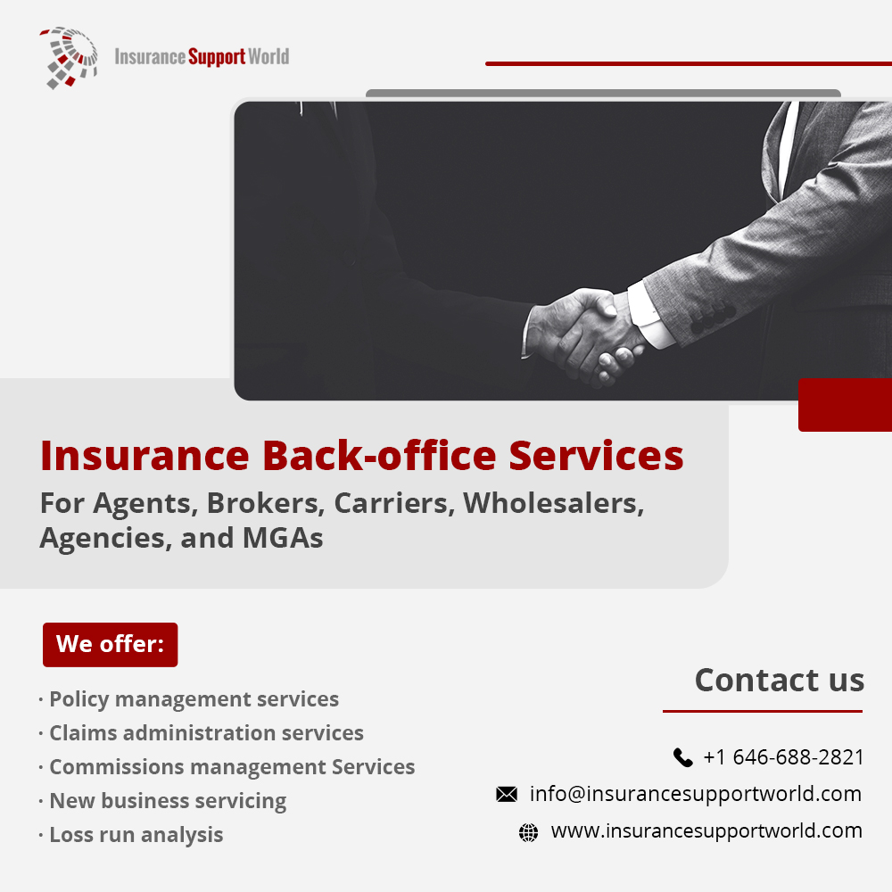 bit.ly/2TRjfyV In some situations, outsourcing insurance services might be a great idea. Hire Insurance Support World to allow yourself more time and energy for core business areas.

Call at +1 646-688- 2821 or send a query at info@insurancesupportworld.com.