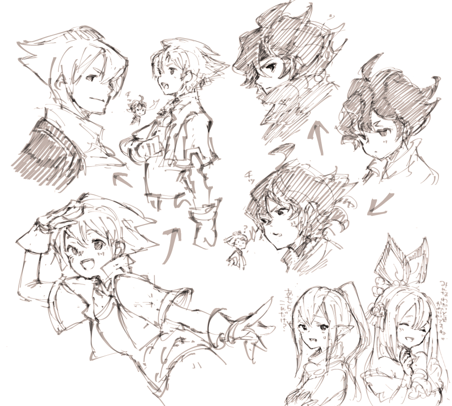 simanokoB's tweet photo. 息抜きロードラクガキ主人公組🥰 https://t.co/1IWfjqcwyk