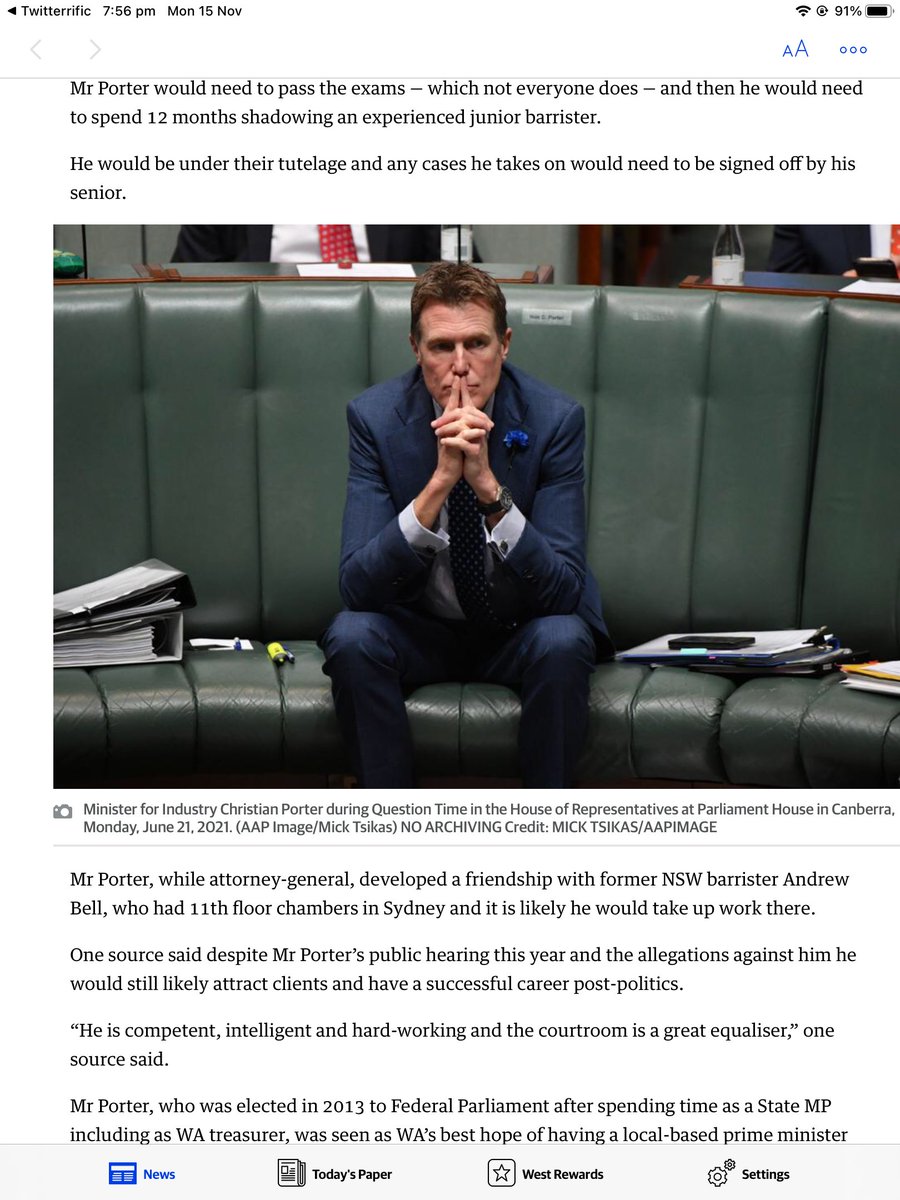 Trixie_Boo's tweet photo. Christian Porter tipped to ditch politics and practise law in Sydney. Of course he’ll take the coward’s way out. #PearceOff https://t.co/CaL540uMtH