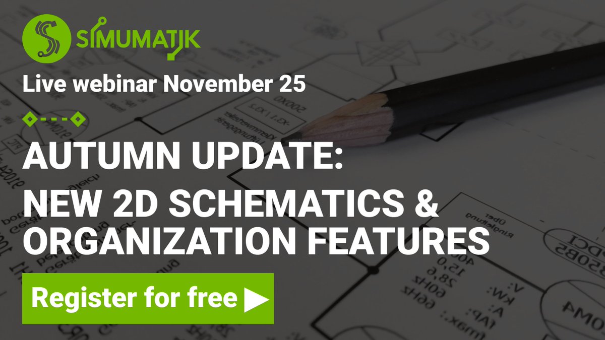 In our webinar 25 Nov we go through new platform features, 2D schematic views and how to manage organization digital twin content, project groups and use collaborative workspaces, anytime and anywhere.

Register for free here: ow.ly/Fmem50GKxMB

#digitaltwin #simulation