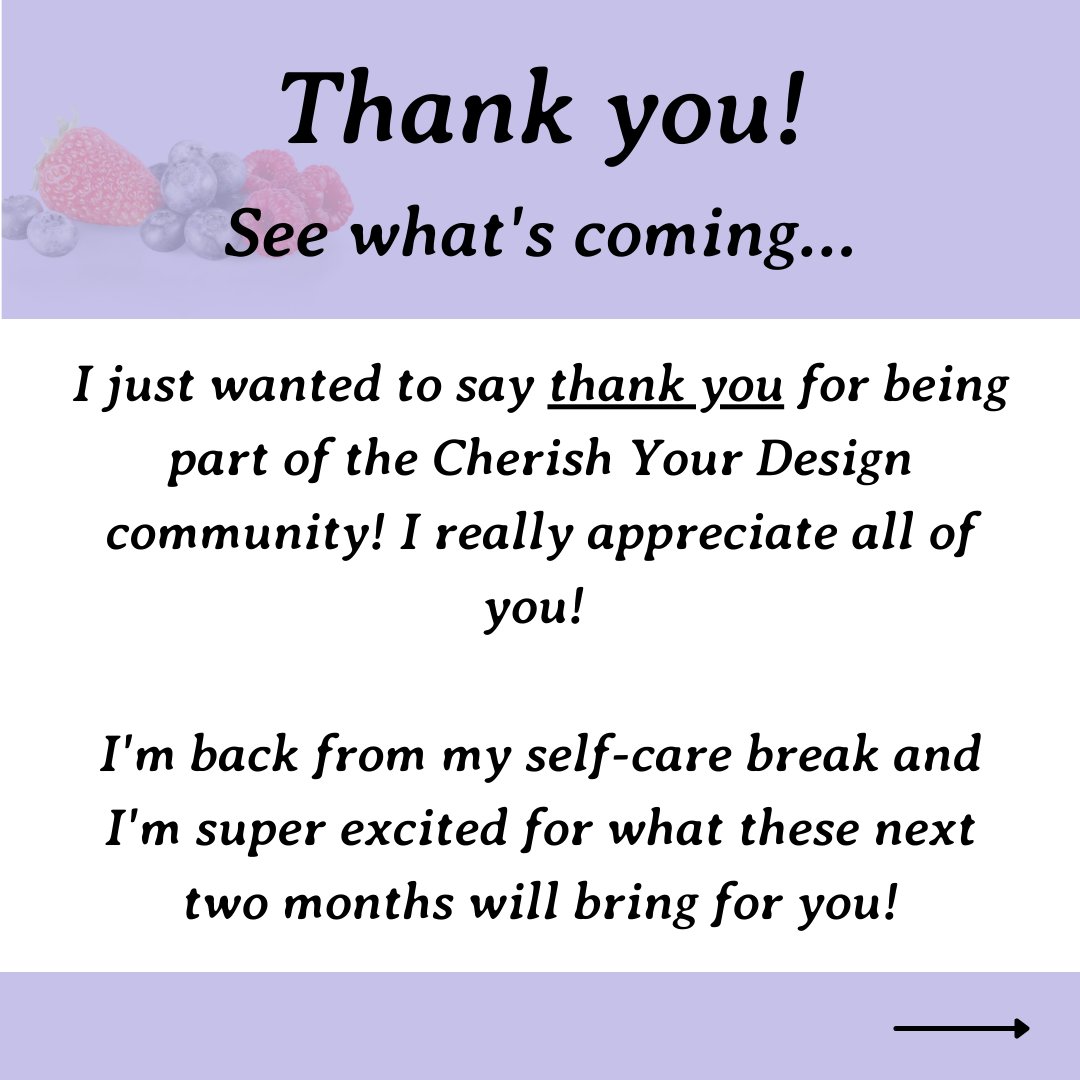 cydesign_llc's tweet photo. THANK YOU for being part of the Cherish Your Design community! Text FIRST to 301-747-0467 for first access to all new content and tools, promo codes and coupons, first access to any sales I roll out, and the opportunity to ask me questions DIRECTLY. 
#nutrition #healthyeating https://t.co/7amd55cwNd