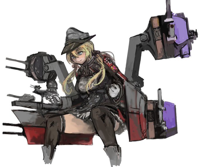 「prinz eugen (kancolle) military hat」Fan Art(Latest)