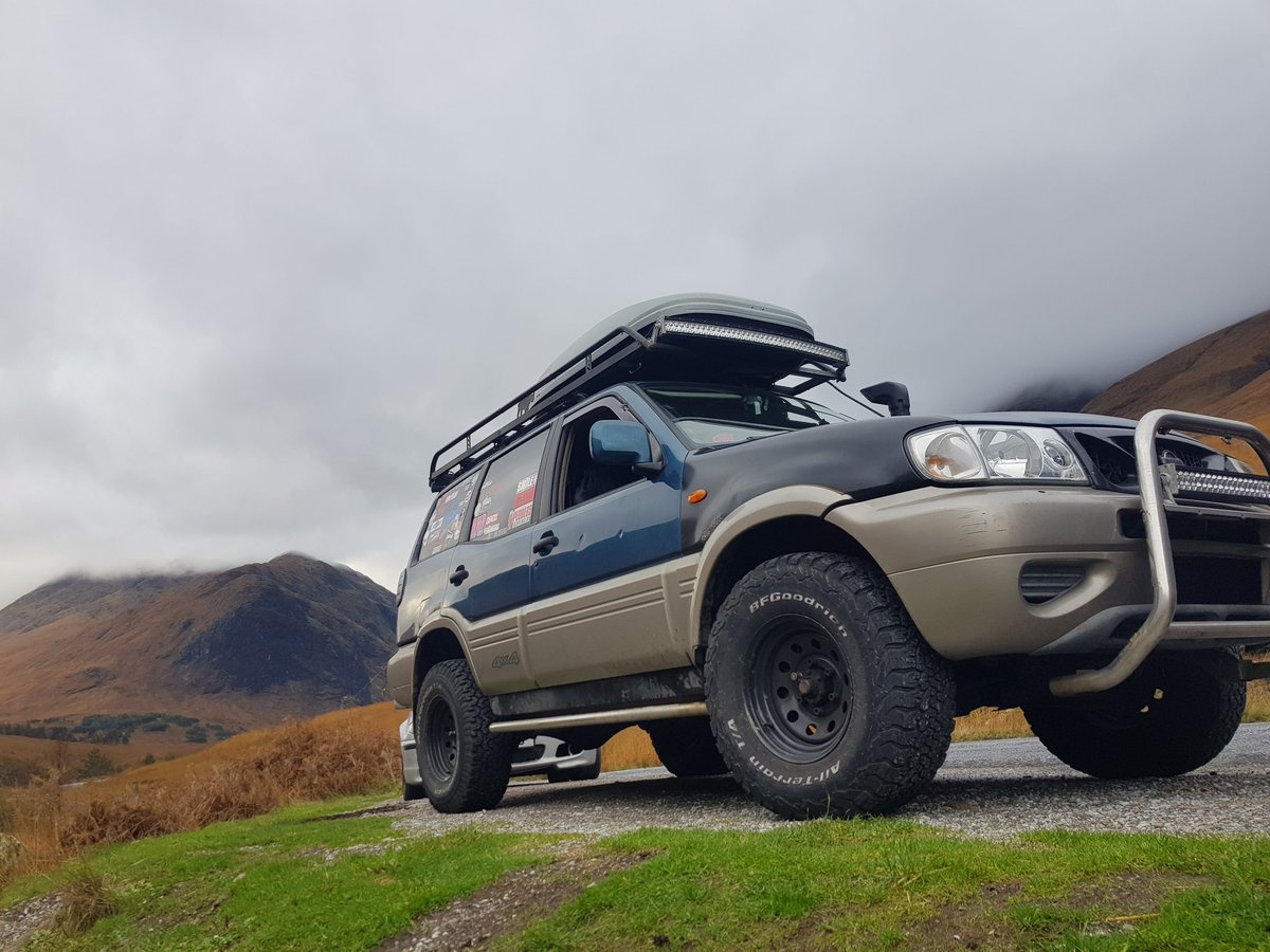 ffsewan7's tweet photo. One of the best vehicles I have ever owned m. We have so many adventures and opportunities we have had. 

#nissan #terrano2 #lwb #turbo #diesel #flex #pedders #territhetruck #2inch #lift #bfgoodrich #ko2 #allterrian #tyres #wildcamping 
@nissan 
@peddersnobull
@BFGoodrichTires https://t.co/DRJ5RNrd6a