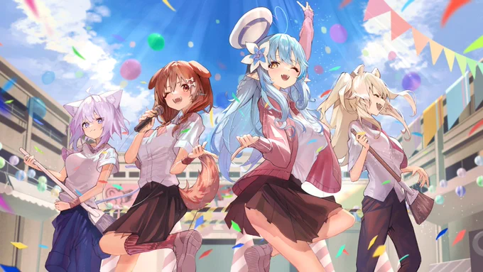ラミィちゃんのお誕生日ライブで一枚描かせていただきました!🎉🎂🎉改めてお誕生日おめでとうございます!素っっっ敵なライブでした!😄
#LamyArt 
#雪花ラミィ生誕ライブ 