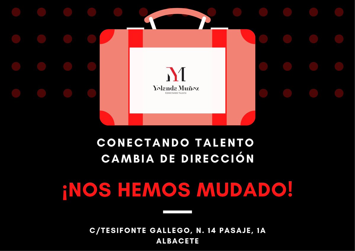 yolmun's tweet image. ¡Hola a Tod@s!🖐¡Hoy estamos muy ilusionadas😍! 
Os contamos que ¡Nos hemos Mudado!💼; fin de semana de cambios para desde hoy poder recibiros en nuestra nueva oficina🏢 en C/ Tesifonte Gallego, 14, Pasaje, 1ªA, Albacete. Os esperamos💯🌻 #cambio #nuevaoficina #talento  #ilusion