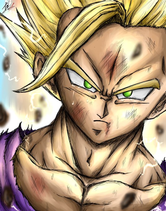 「dirty face super saiyan」 illustration images(Latest)