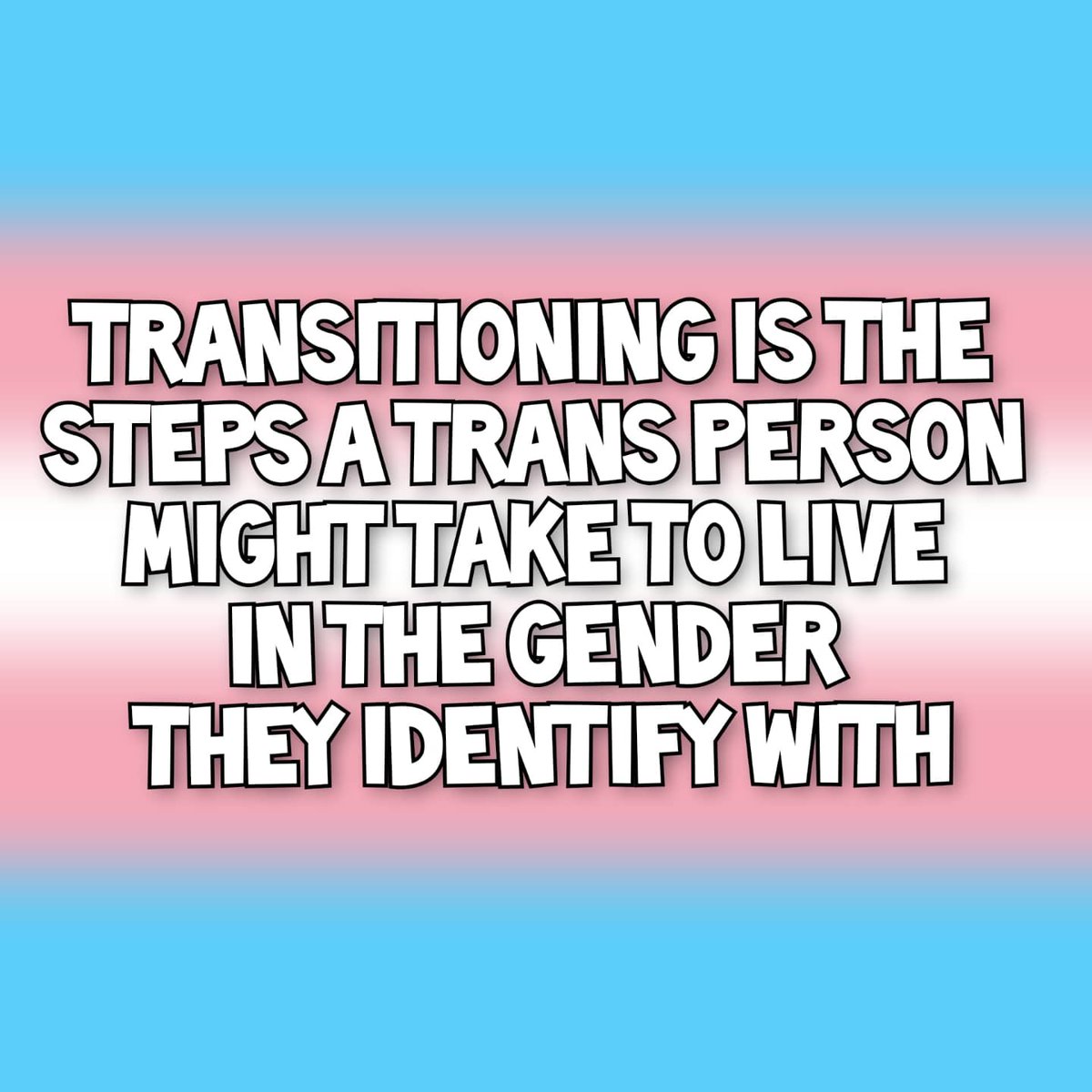 Yorksj_LGBTQ's tweet photo. Transitioning is a often a large part of a person's journey with their identity, many people think that this requires hormones or surgery but this is not always the case! Some people do not want or are unable to do this and that's okay! It doesn't make a person more or less Trans https://t.co/1rFJCBLeYY