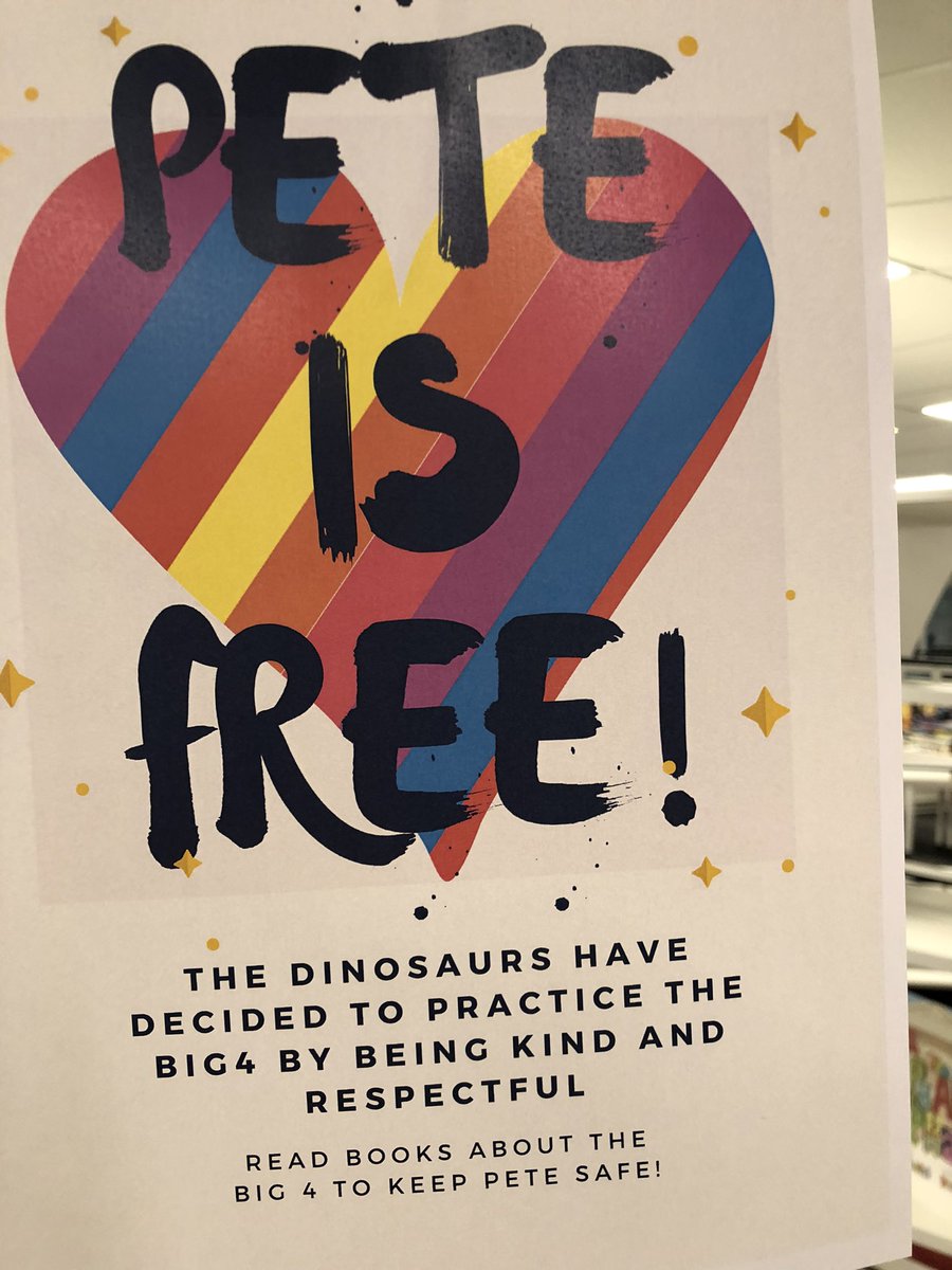 isbecceslibrary's tweet photo. Dinovember Week 2: The dinos have realised they want to practice the Big 4 by being kind &amp; respectful. Read books about the Big 4 like they did! #isbecceslibrary #ecclearns #Dinovember #eslearns https://t.co/rPPjs90qA7