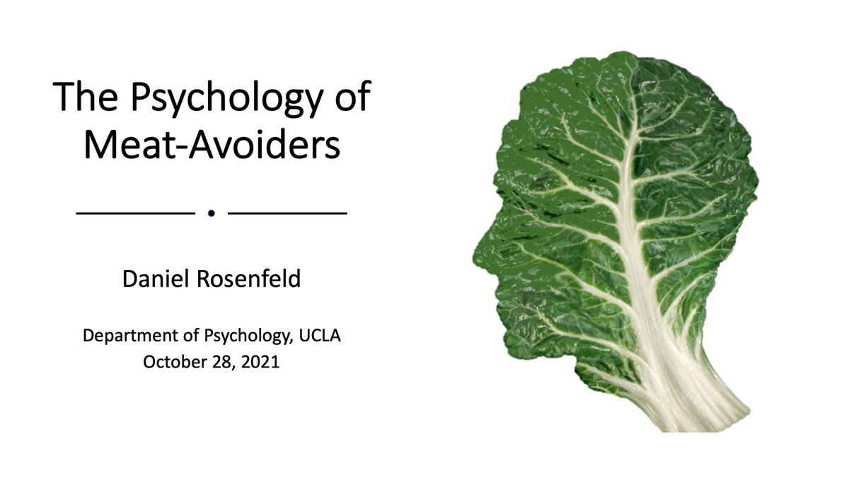 Daniel Rosenfeld gave the October talk in our speakers series on “The psychology of meat avoiders”. You can now watch the talk online:  
phairsociety.org/speaker-series/ 
#PHAIRSociety 
Thank you <a href="/D_L_Rosenfeld/">Daniel Rosenfeld, PhD</a> for the very interesting talk!