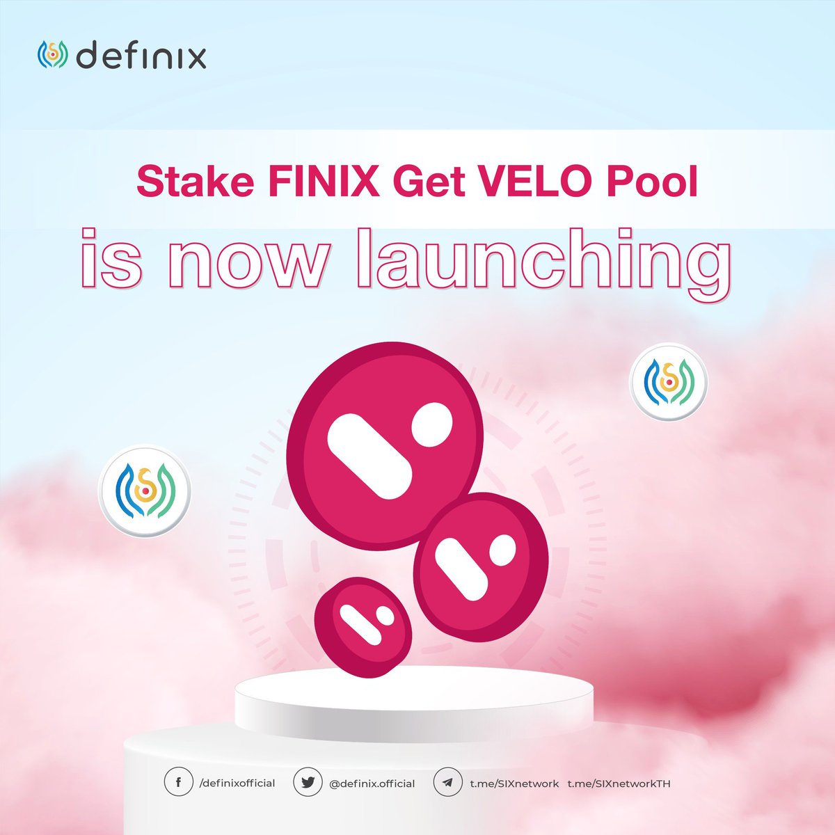 $VELO is officially LIVE for #Definix users with plenty of activities to join.
⦿ 15.Nov/ Velo bridge xchain.velo.org
⦿ 15.Nov/ Swap for $VELO
⦿ 15.Nov/ Pool staking $FINIX get $VELO (Velo Block starts at: 12664423)
⦿ 22.Nov/ Farm VELO-BNB, VELO-FINIX, VELO-BUSD