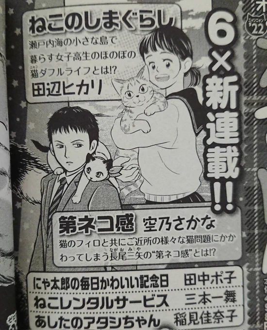 🔔告知です🔔
次号12月13日発売『ねこぱんち』で連載スタートです😺‼️
瀬戸内の島で暮らす猫と女の子のお話「ねこのしまぐらし」
よろしくお願いいたします🙇✨ 
