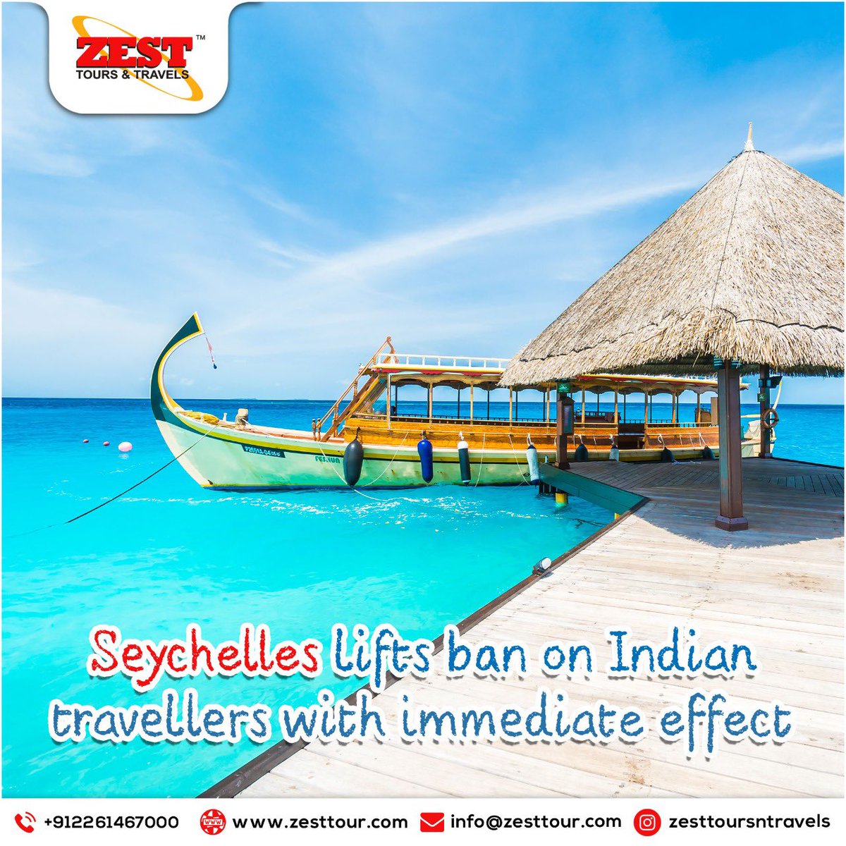 ToursZest's tweet photo. seychelles lifts ban on Indian travelers! https://t.co/Vss8Tec0EG