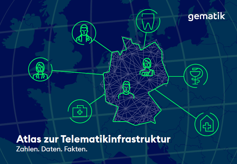 gematik1's tweet photo. Wir feiern Premiere: Mit dem #TI-Atlas veröffentlichen wir erstmals Daten aus dem gematik-Kompetenzzentrum. Damit schaffen wir noch mehr Transparenz. Der Atlas soll nun jährlich den Status-quo der Digitalisierung im deutschen Gesundheitswesen aufzeigen. https://t.co/0oJUDPqZOk https://t.co/t9t3dkEEFh