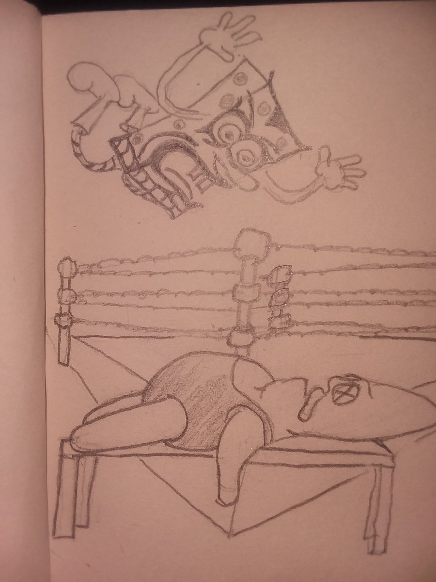 BadArtRulez's tweet photo. Wrestling.

@DanhausenAD
#wrestling 
#spongebobhausen
#sketch 
#sketchbook 
#art
#badart 
#badartrulez https://t.co/KbyA8OStpn