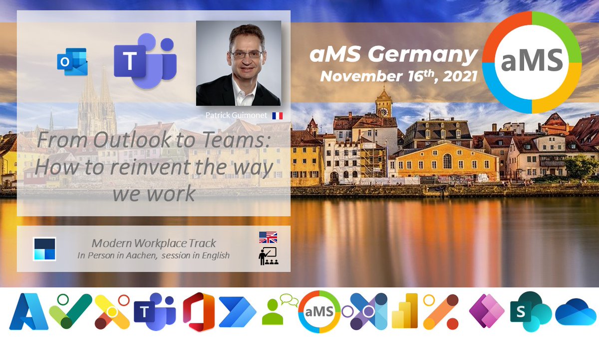 aOSComm's tweet photo. 📢 Tomorrow at #aMSGermany @patricg

From #Outlook to #Teams: How to reinvent the way we work

📅 Full agenda https://t.co/N2VaZwINpO
Mobile app https://t.co/nB7mctUURL

🔗 It is free but you should register: https://t.co/zdH1J3b3Wi

#Microsoft365 #Office365 #MicrosoftTeams https://t.co/71oUdqFyX1