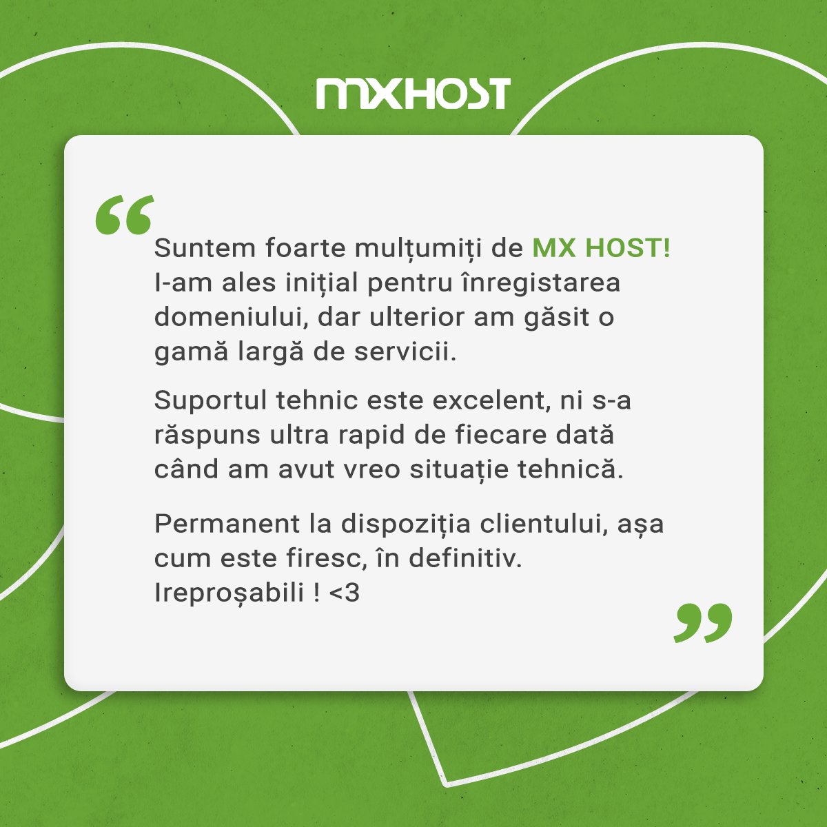 mxhostro's tweet photo. Știți deja că lunea e zi de testimoniale! 😁

Vă urăm o zi productivă! 

#TestimonialMonday #Testimonial https://t.co/cUF56Ya2N5