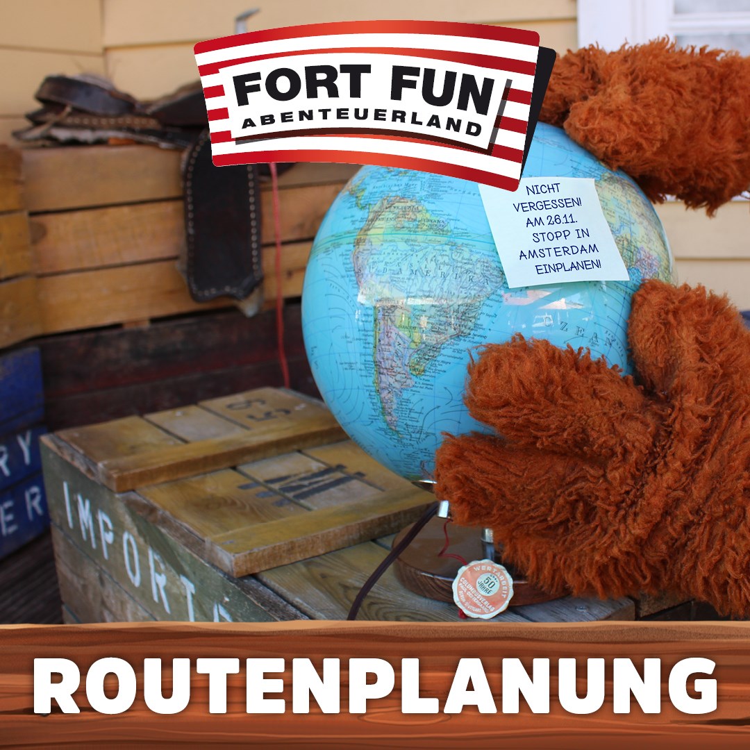 Funny ist schon ganz in seiner Reiseplanung versunken. Gerade hockt er vor seinen Karten und schaut, welche Reiseroute er in den nächsten Monaten verfolgt. 
Habt ihr Reisetipps für ihn? ℹ
Alle seine Erfahrungen  verfasst er übrigens in seinem Reiseblog: FORTFUN.de/funnys-reise