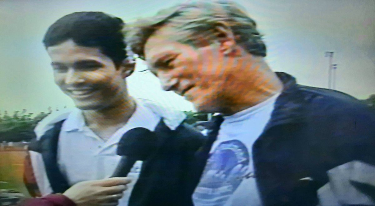Lanceucm's tweet photo. @MartinvandenH  From 1996 Kajaks Relays International Track Meet, celebrity 4x100m. https://t.co/ypyshEl1fU