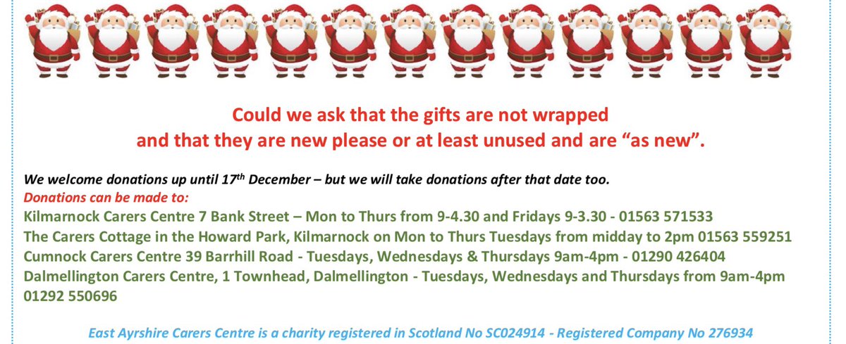 FR_JCEO_EACarer's tweet image. We have launched our Young Carers Christmas Gift Appeal to make sure Santa delivers some treats to Young Carers who have had a particularly challenging year. We also have a QR code that can be scanned for folk who would rather donate money.