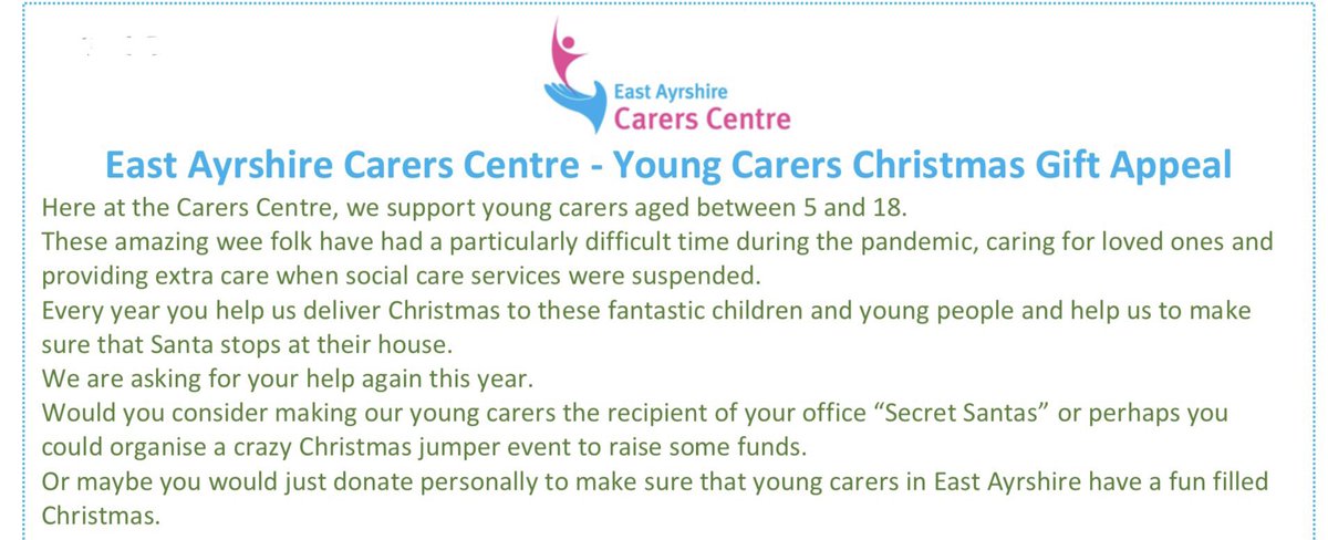 FR_JCEO_EACarer's tweet image. We have launched our Young Carers Christmas Gift Appeal to make sure Santa delivers some treats to Young Carers who have had a particularly challenging year. We also have a QR code that can be scanned for folk who would rather donate money.