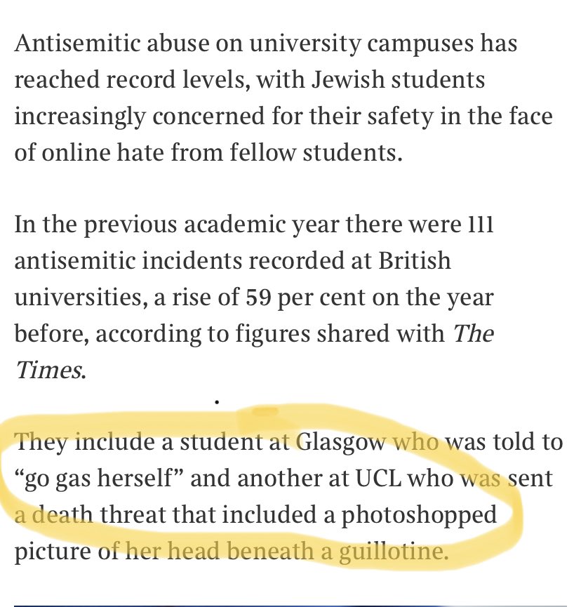 Record levels of antisemitism on university campuses. thetimes.co.uk/article/record…