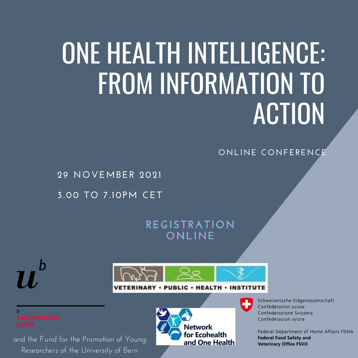 We are organising a #OneHealth conference on 29 November 2021.
Don't hesitate to join and register online! Book the date!
#youngresearchers #research @unibern  

Programme to come.