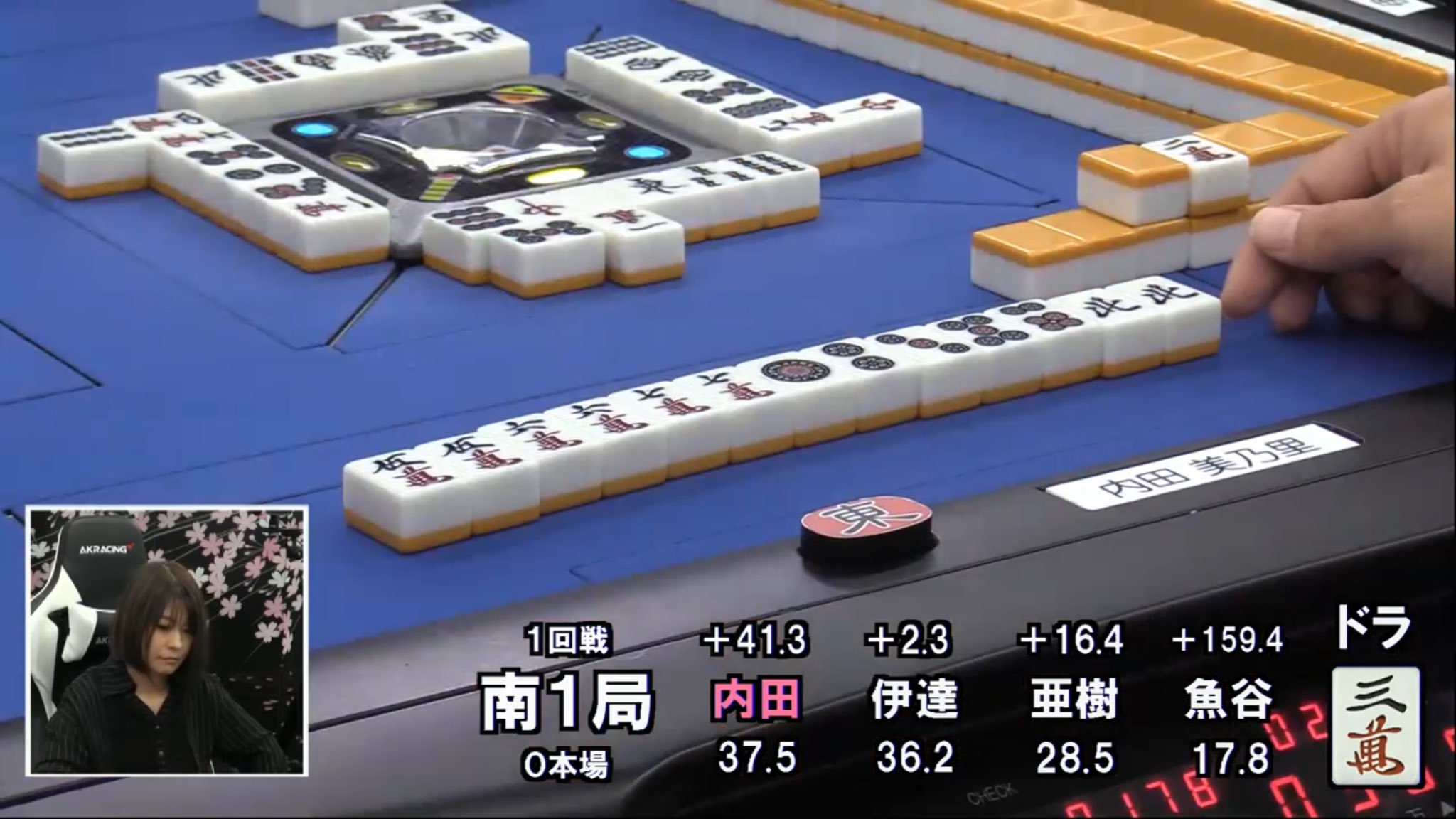 日本プロ麻雀連盟 南1局 内田が亜樹からリーチピンフ一盃口で5800のアガリ T Co 4cv6uyjtij Twitter
