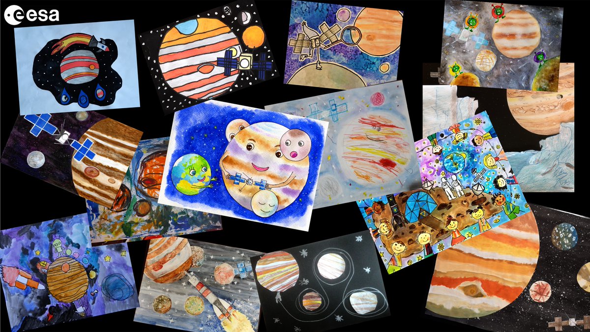 ESA_JUICE's tweet photo. 🚀🎨 ... and the winner of the #JUICE Up Your Rocket art competition  is... 
see Episode 6 of "The Making of JUICE"📽️ to discover more ! 👉https://t.co/31M5c6Hzs9

Thanks to all of you, kids of the World ! https://t.co/7tEHmPMwtk